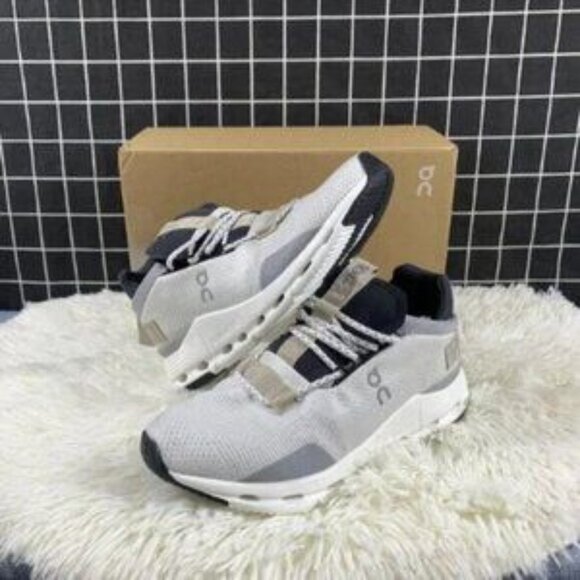 ON Running Cloud Cloudnova Women's White Sand Running Sneaker - Picture 3 of 6